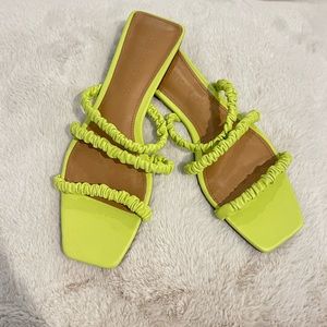 Lime green dress sandals size US 6.5